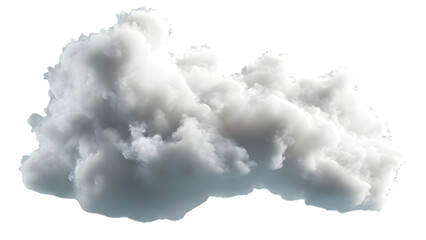 White soft cloud isolated on transparent background