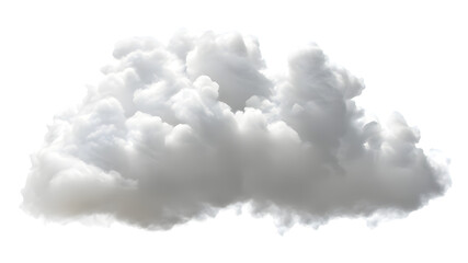 White soft cloud isolated on transparent background