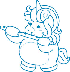 Printable outline Unicorn templates for coloring children's book