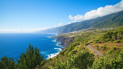Fototapeta premium La Palma coastline, Fuencaliente, Spain