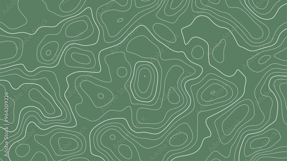 Aufkleber horizontal topographic line contour map background, geographic abstract grid map. editable stroke. v