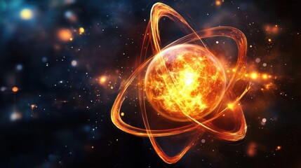 Obraz premium Atomic Structure Illustration