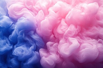 Fototapeta premium Abstract background with blue and pink paint swirls in water.