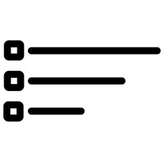Flat and minimal list icon symbol - Basic user interface list symbol