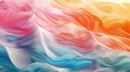Obraz premium A flowing abstract landscape with soft pastel colors, dreamy, fluid, and imaginative.