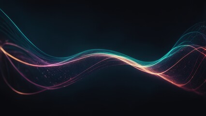 Naklejka premium Abstract wave design with vibrant colors representing energy and motion.