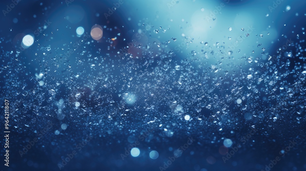 Aufkleber a mesmerizing close-up of water droplets suspended in the air, creating a serene and dynamic atmosph