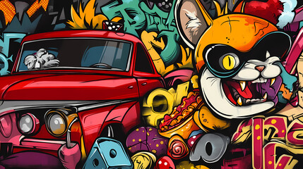 Obraz premium graffiti on the street