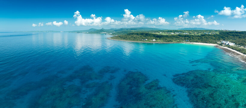 Aerial view of Kenting National park in Taiwan