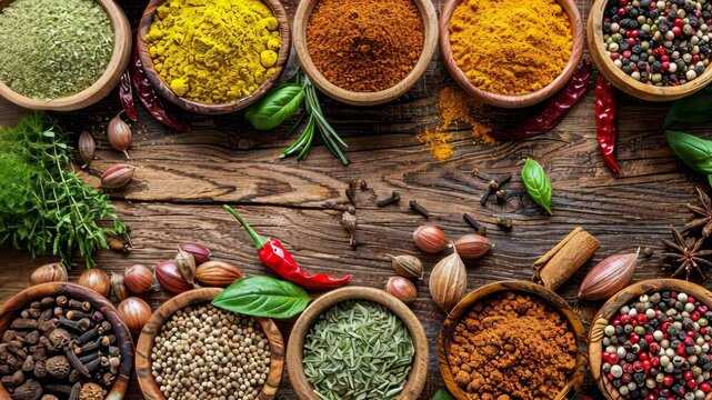 Explore the vibrant world of herbs and spices in a colorful kitchen setting