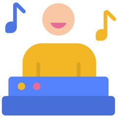 pianist flat icon