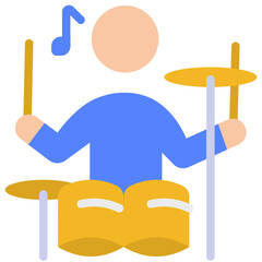 drummer flat icon