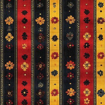 Longyi Pattern - A traditional fabric pattern used in Myanmar&rsquo;s national dress, featuring stripes and geometric designs 