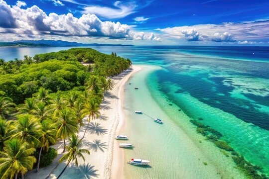 A Breathtaking Expanse Of Pristine White Sand Beaches Bordered By The Azure Waters Of Bohol.