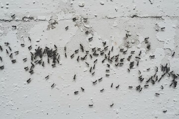 ai generative Ant swarm on the wall