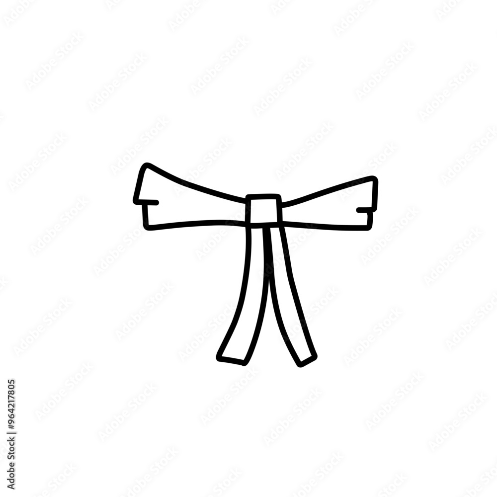 Sticker bow tie outline