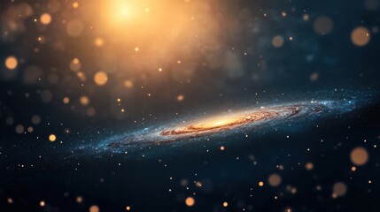 A photograph of a distant galaxy, showcasing the incredible distance between galaxies and the vastness of the observable universe.