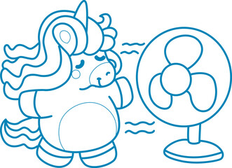 Printable outline Unicorn templates for coloring children's book