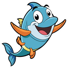 Naklejka premium shark cartoon