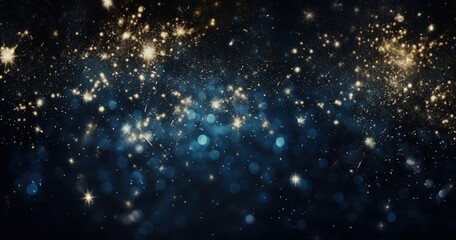 A mesmerizing night sky filled with sparkling stars and shimmering bokeh effects, creating a magical atmosphere.