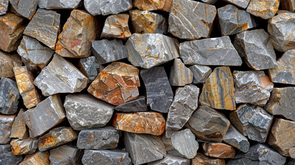 A detailed view of broken marble wall sections