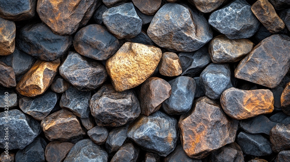 Poster background of colorful stones forming a random pattern