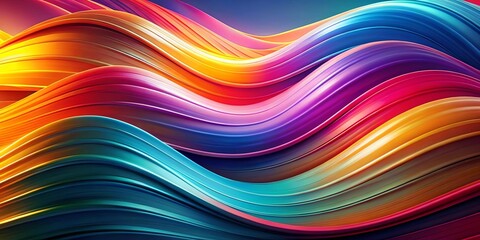 Obraz premium Abstract wallpaper with vibrant wave-like shapes in smooth transitions
