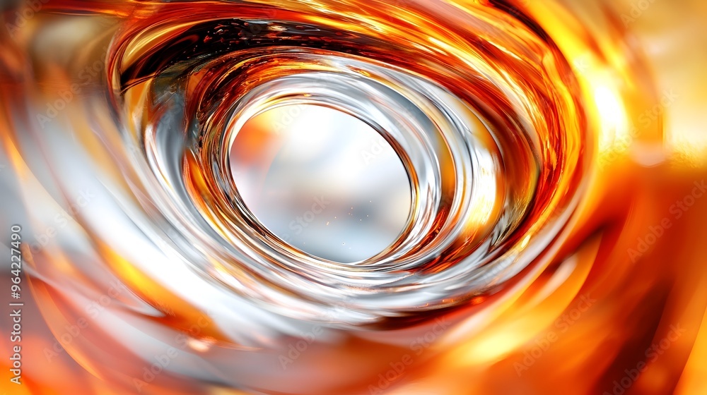 Poster swirling abstraction of vibrant fluid patterns and captivating shapes in mesmerizing motion