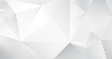 Obraz premium A minimalist abstract background featuring white geometric shapes and facets, ideal for design and digital applications.
