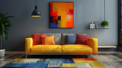 Hanging Wall Art: Framed prints, paintings, or decals that inject personality into the room and create a bright, cheerful atmosphere.
