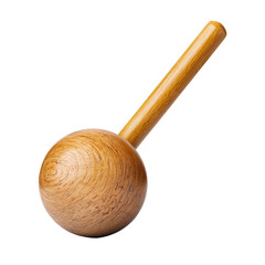 A wooden ball with a wooden stick