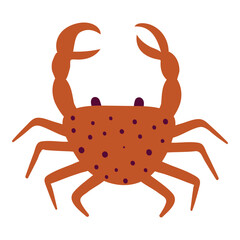 Cheerful crab logo design illustration vector