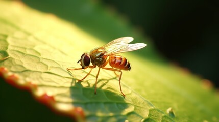 Exotic Drosophila Fly Diptera Parasite Insect Macro. Neural network ai generated art