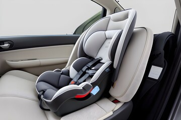 Isolated Car Seat on White Background