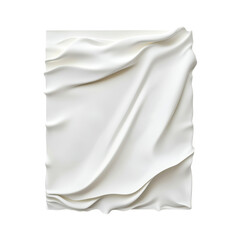 A white piece of fabric with a wave pattern