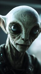 Naklejka premium 87. A person in a sci-fi style, alien expression