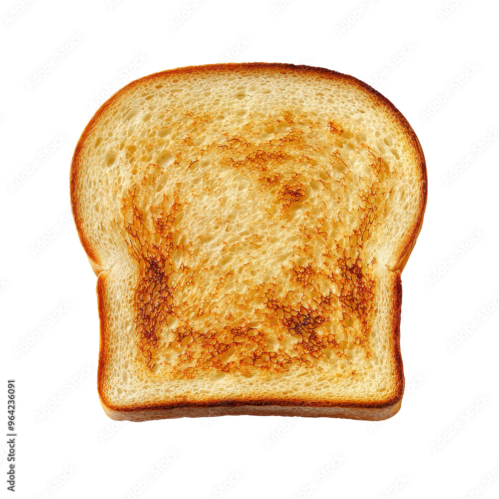 Poster a slice of toast with a golden brown crust