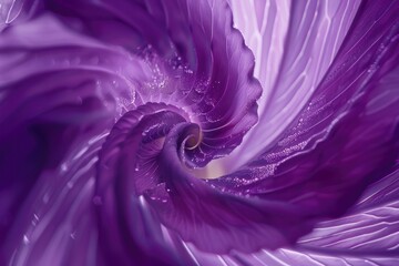 A purple flower with a spiral shape. The flower is purple and has a lot of detail