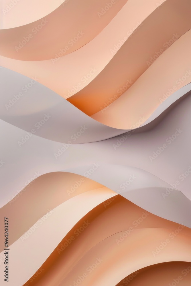 Poster a series of curved lines in a warm, orange color. the lines are arranged in a way that creates a sen