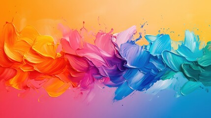 Obraz premium Acrylic and oil paint background with abstract fireworks, vibrant colors for a New Year celebration