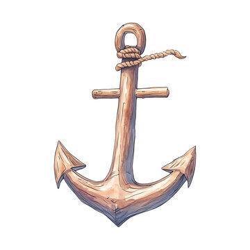 recommend clip art: A stylized wooden anchor