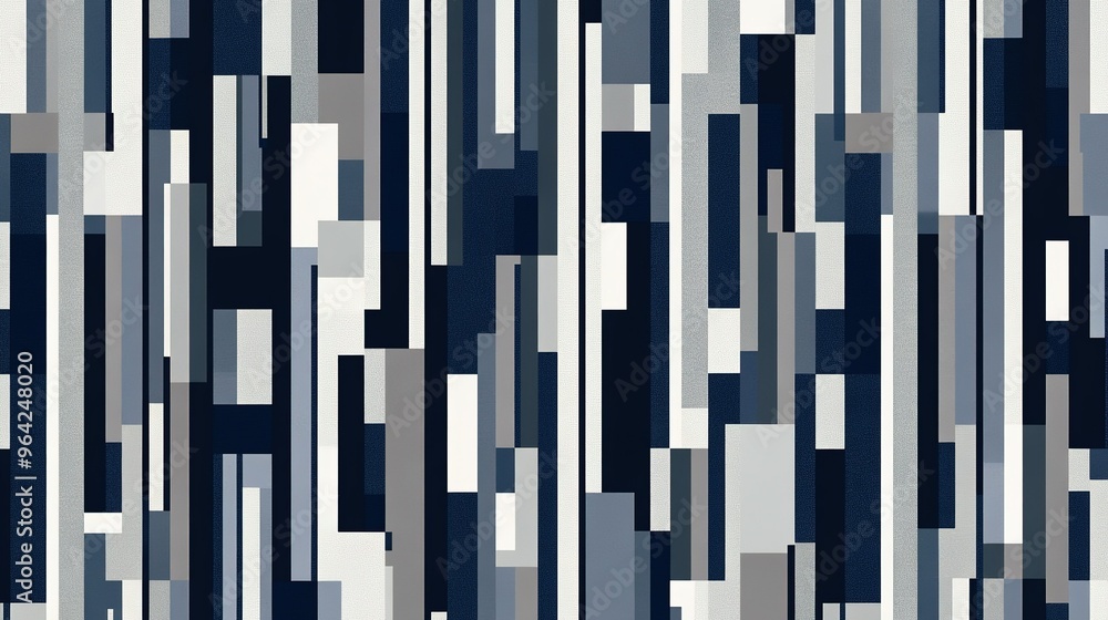 Poster abstract geometric patterns in shades of blue and gray undulate in a modern design showcasing depth 