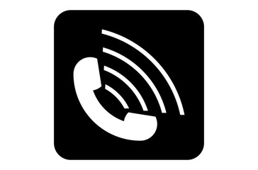 Old telephone calling icon.