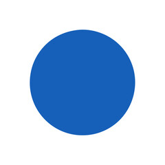 blue round button isolated without background
