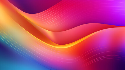 Warm Gradient Abstract Waves in Bold Colors