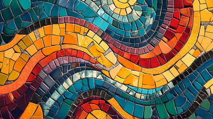 Fototapeta premium An abstract mosaic about cultural fusion. Mosaic. Illustration