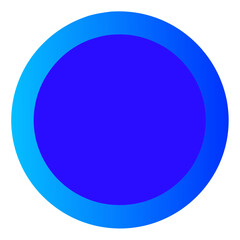 blue glossy sphere without background