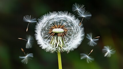 Fototapeta premium Dandelion Seeds Dispersing