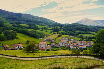 Amaiur (Maya). Typical landscapes of the Baztán Valley. Amaiur is a Pyrenean town with an...