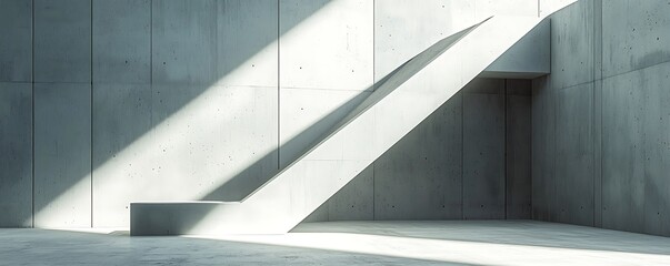 Fototapeta premium Minimalist Concrete Space with Dramatic Light and Shadow